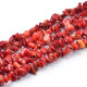 Chips de piedras ± 5x8mm Coral rojo - Rojo Siam